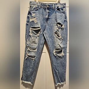 KanCan Light Blue Distressed Men's Jeans